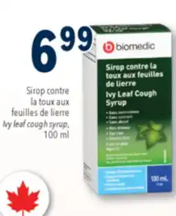 Familiprix BIOMEDIC Ivy leaf cough syrup offer