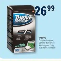 Familiprix Thrive Complete regular strength 2mg fresh spearmint nicotine replacement gum 108un offer