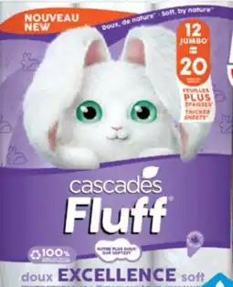 Familiprix Cascades Fluff Excellence soft bathroom tissue rolls - Jumbo 12un offer