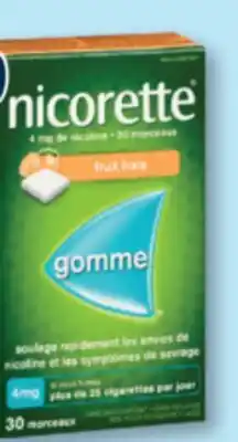 Familiprix Nicorette stop smoking nicotine 4mg gum Fresh Fruit 30un offer