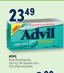 Familiprix ADVIL, Ibuprofen, 200 mg, 144 capsules or 250 tablets offer