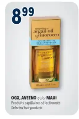 Familiprix OGX, AVEENO or MAUI, Selected hair products offer