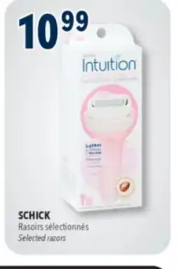 Familiprix SCHICK, Selected razors offer