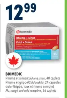 Familiprix Biomedic Analgesic + Decongestant Cold & Sinus Non-Drowsy caplets 40un offer