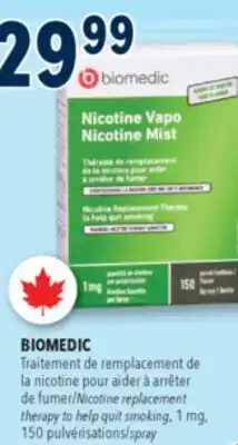 Familiprix BIOMEDIC Nicotine replacement therapy to help quit smoking, 1 mg, 150 pulvérisations/spray offer