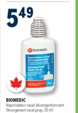 Familiprix BIOMEDIC Decongestant nasal spray offer