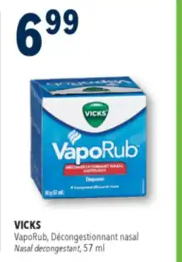 Familiprix VICKS, VapoRub, Nasal decongestant offer