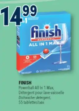 Familiprix FINISH Powerball All In 1 Max Dishwasher detergent, 55 tabs offer
