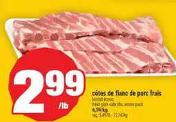 Super C côtes de flanc de porc frais | fresh pork side ribs offer