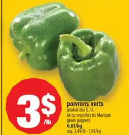 Super C POIVRONS VERTS | GREEN PEPPERS offer