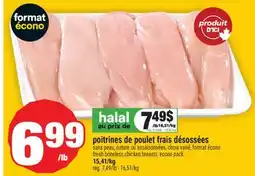 Super C poitrines de poulet frais désossées | fresh boneless chicken breasts offer