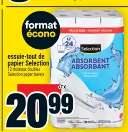 Super C ESSUIE‑TOUT DE PAPIER SELECTION | SELECTION PAPER TOWELS offer