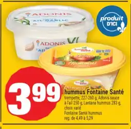 Super C hummus Fontaine Santé | Fontaine Santé hummus offer