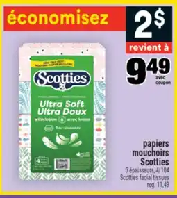 Super C PAPIERS MOUCHOIRS SCOTTIES | SCOTTIES FACIAL TISSUES offer