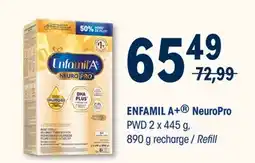 Familiprix ENFAMIL A+ NeuroPro PWD 2 x 445 g, 890 g Refill offer