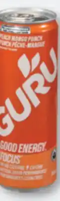 Familiprix GURU Organic energy drink offer