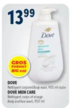 Familiprix DOVE Body and face wash offer