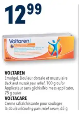 Familiprix VOLTAREN Back and muscle pain relief, 100 g or No mess applicator, 75 g offer