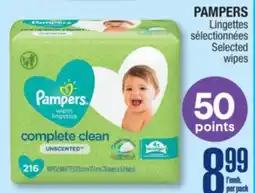Jean Coutu PAMPERS Selected wipes offer