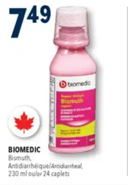 Familiprix BIOMEDIC, Bismuth, Antidiarrheal, 230 ml or 24 caplets offer