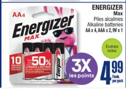 Jean Coutu ENERGIZER Max Alkaline batteries offer