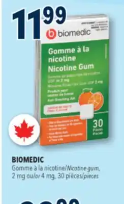 Familiprix BIOMEDIC, Nicotine gum, 2 mg ou/or 4 mg, 30 pieces offer