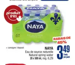 Jean Coutu NAYA Natural spring water offer