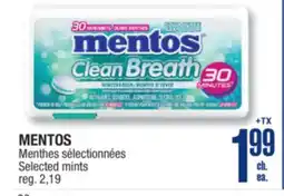 Jean Coutu MENTOS Selected mints offer