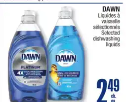 Jean Coutu DAWN Selected dishwashing liquids offer