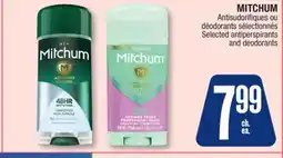 Jean Coutu MITCHUM Selected antiperspirants and deodorants offer