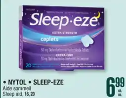 Jean Coutu NYTOL, SLEEP-EZE Sleep aid offer