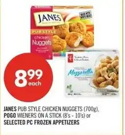 Shoppers Drug Mart Janes pub style chicken nuggets pogo wieners on a stick offer