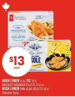 Shoppers Drug Mart High liner, PC or high liner pan-sear selects offer