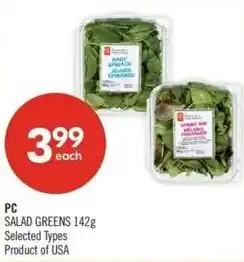 Shoppers Drug Mart PC salad greens offer