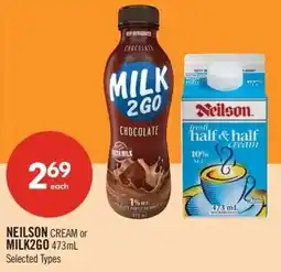 Shoppers Drug Mart Neilson cream or milk2go offer