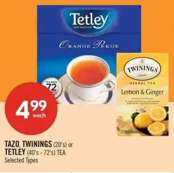 Shoppers Drug Mart Tazo, twinings or tetley tea offer