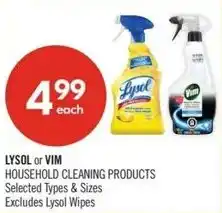 Shoppers Drug Mart Lysol or vim household cleaning products offer