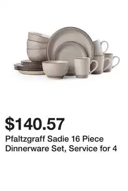 Wayfair Pfaltzgraff Sadie 16 Piece Dinnerware Set, Service for 4 offer
