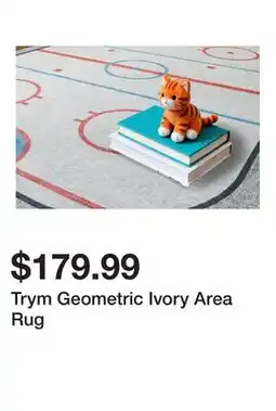 Wayfair Trym Geometric Ivory Area Rug offer