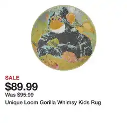 Wayfair Unique Loom Gorilla Whimsy Kids Rug offer