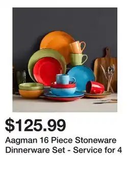 Wayfair Aagman 16 Piece Stoneware Dinnerware Set - Service for 4 offer