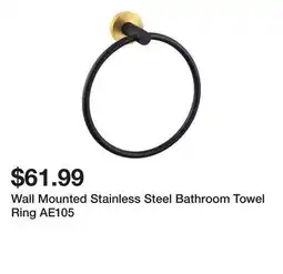 Wayfair Wall Mounted Stainless Steel Bathroom Towel Ring AE105 offer