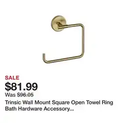 Wayfair Trinsic Wall Mount Square Open Towel Ring Bath Hardware Accessory 759460-CZ offer