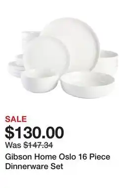Wayfair Gibson Home Oslo 16 Piece Dinnerware Set offer