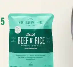 Petvalu Portland Pet Food Company Rosie's Beef N' Rice Homestyle offer