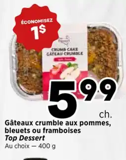 Val-Mont Gâteaux crumble aux pommes, bleuets ou framboises offer