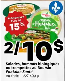Val-Mont Salade, hummus biologiques ou trempettes au Bourrin Fontaine Sante offer
