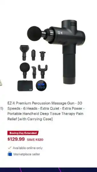 Best Buy EZ-X Premium Percussion Massage Gun - 3D Sppeds offer