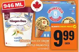 Food Basics HÄAGEN-DAZS ICE CREAM OR NESTLÉ DRUMSTICK offer