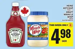 Food Basics HEINZ KETCHUP OR KRAFT MIRACLE WHIP offer